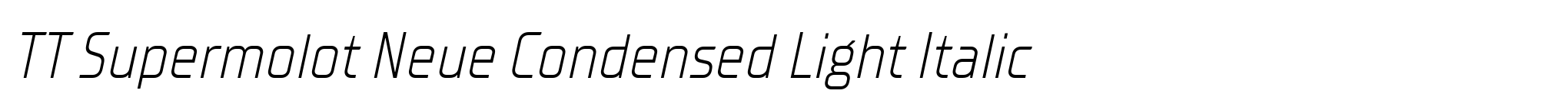 TT Supermolot Neue Condensed Light Italic image